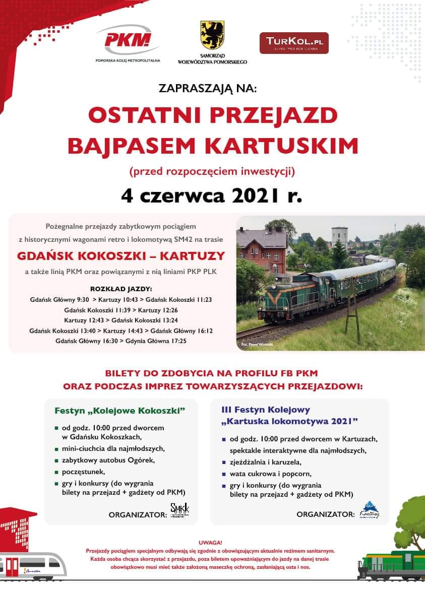 Plakat - ostatni przejazd bajpasem kartuskim