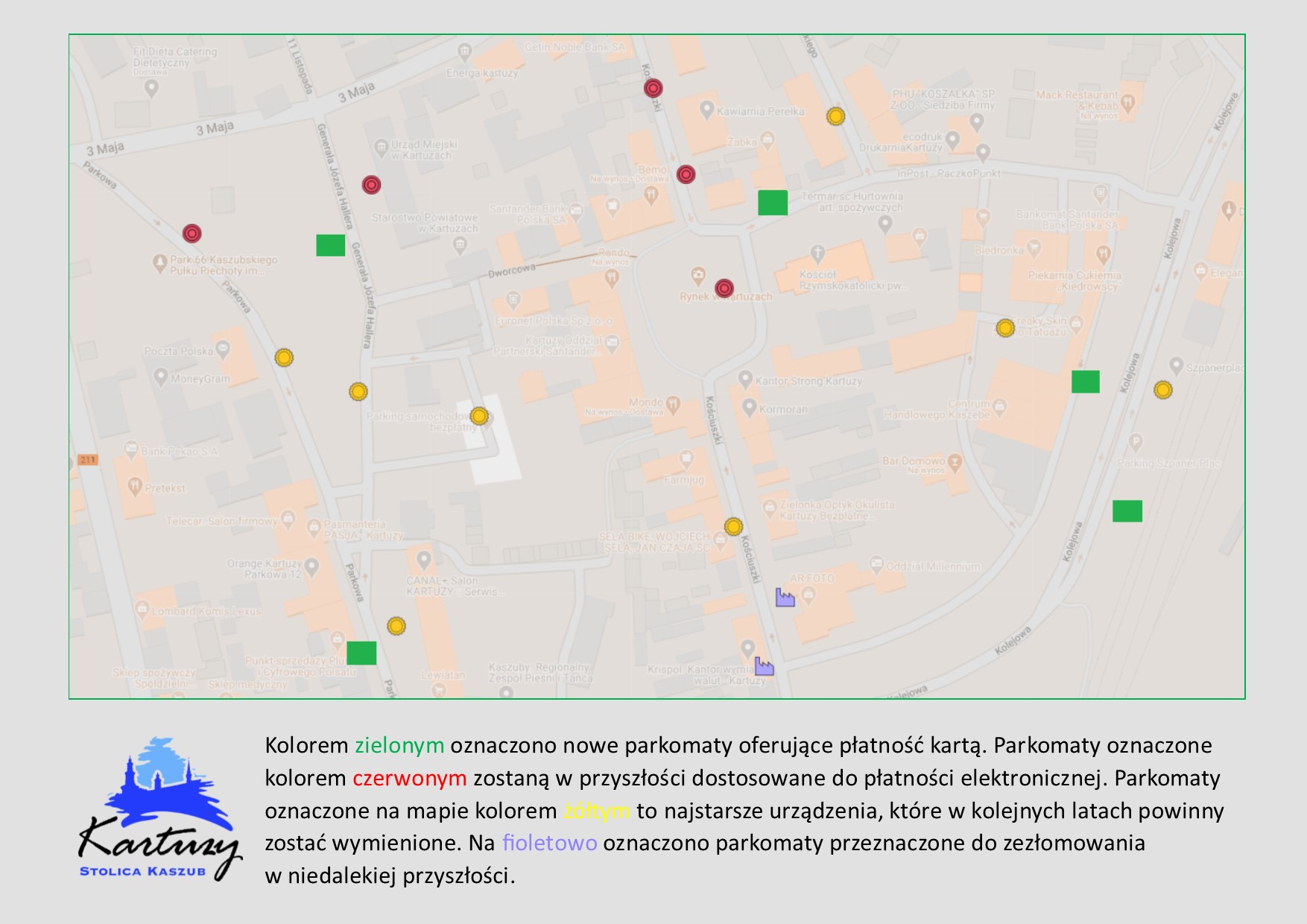 Mapa parkomatów