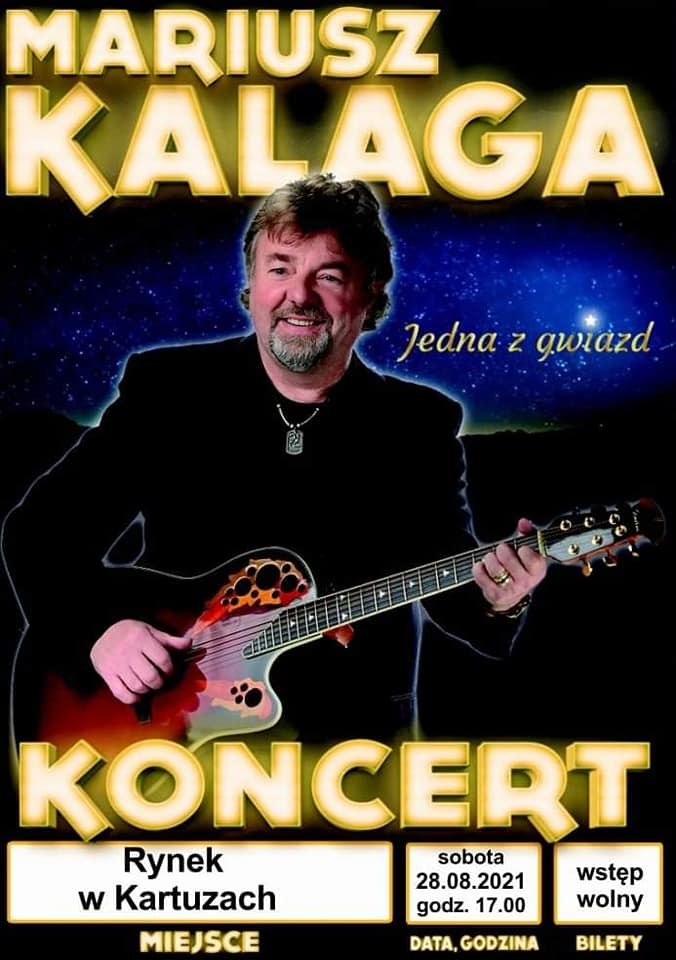 Plakat konceru z informacją o nim