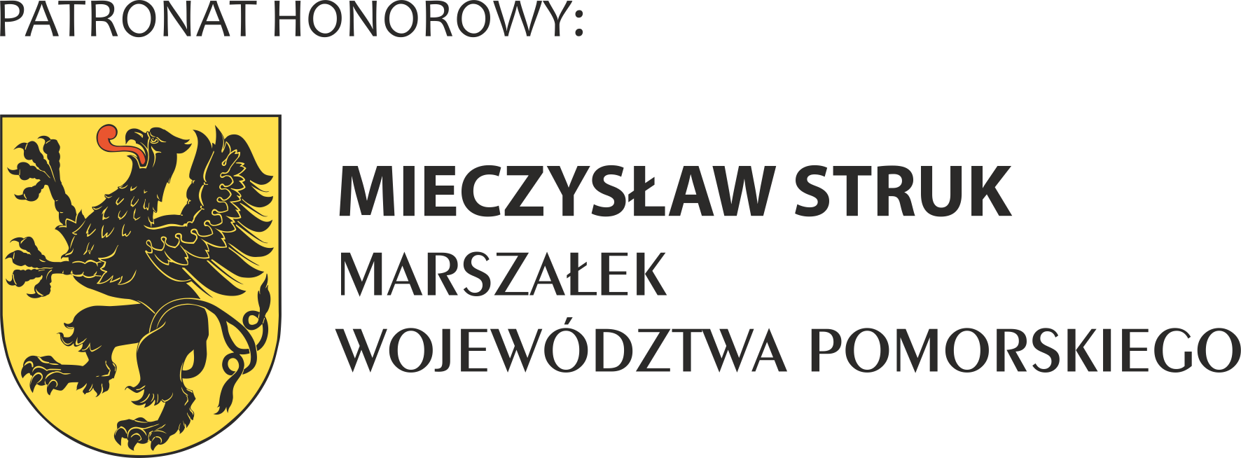 Grafika patronat Honorowy Mieczysław Struk Marszałek Województwa Pomorskiego