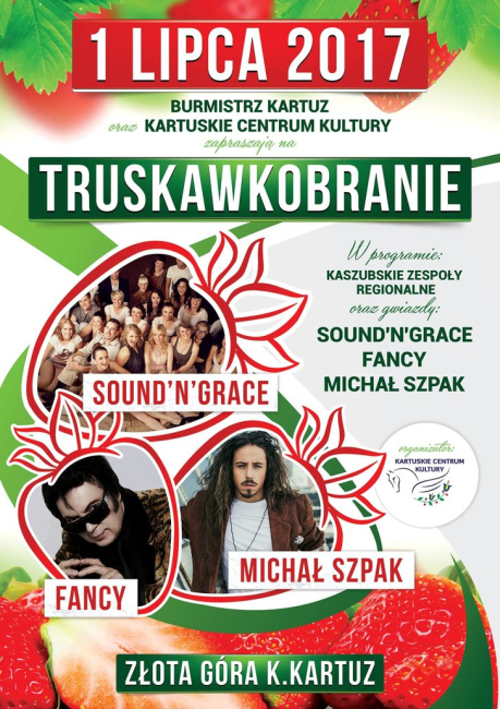 Plakat promocyjny truskawkobranie 1lipca 2017