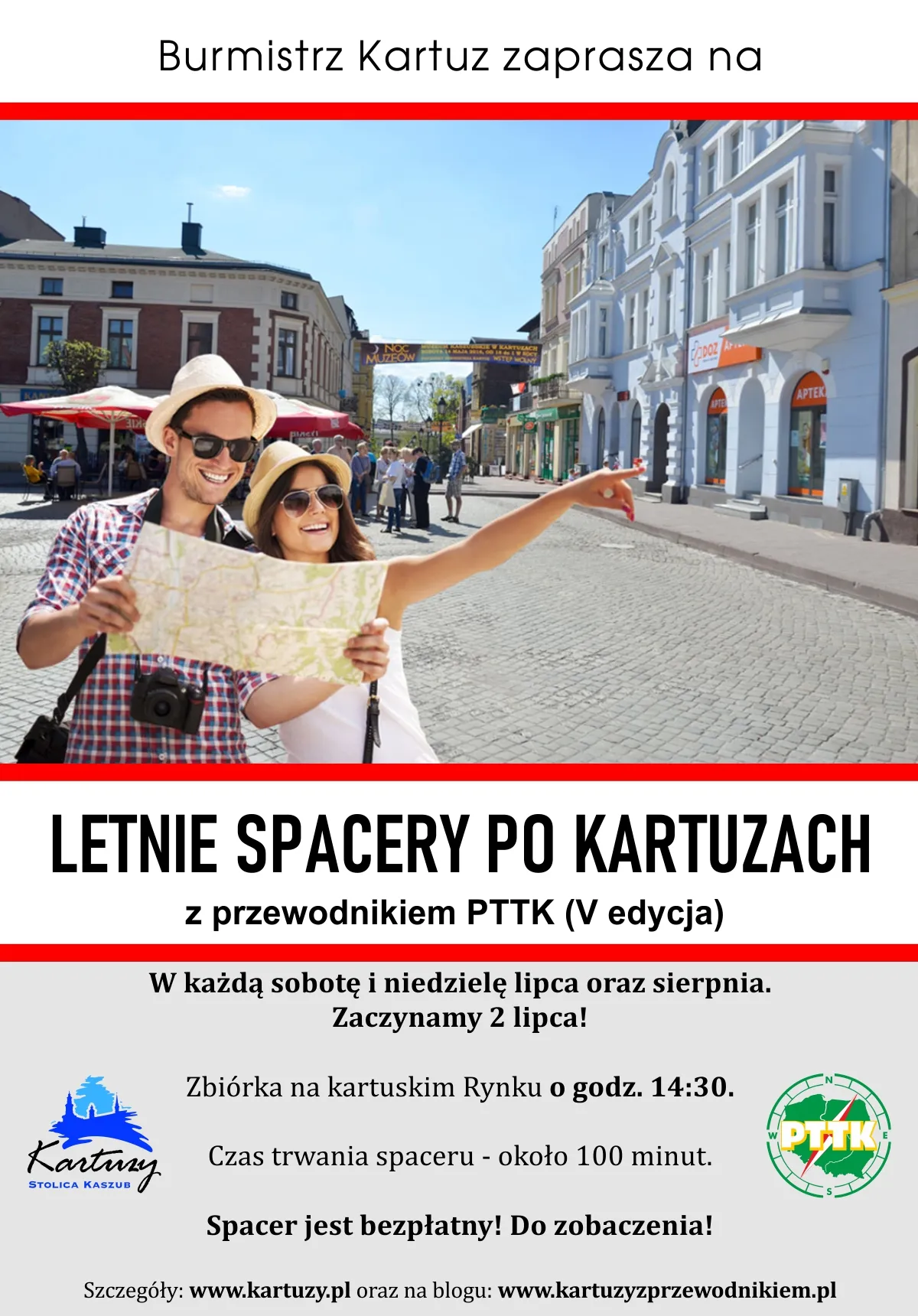 Burmistrz Kartuz zaprasza na letnie spacery...