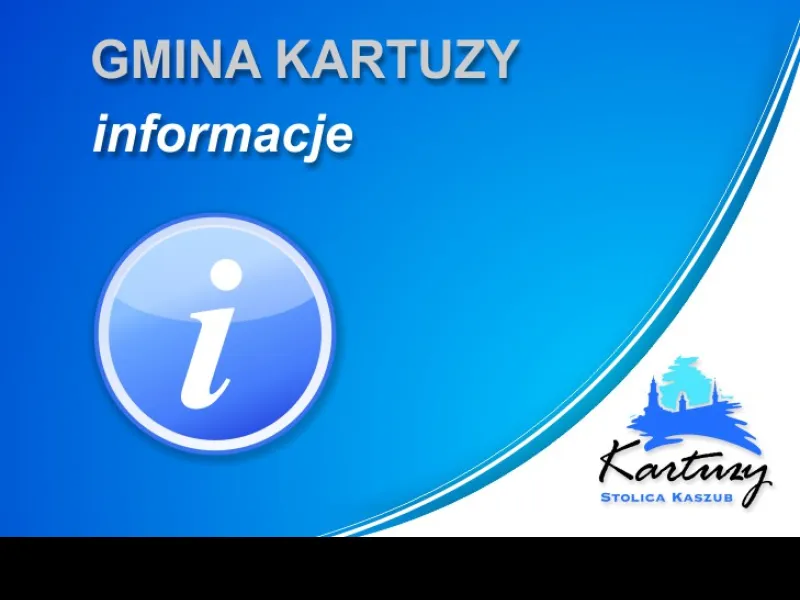 [Dla niewidomych: grafika zawiera logo Kartuz i napis Gmina Kartuzy - informacje]